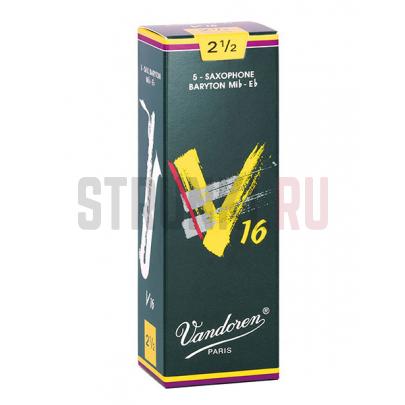 Трости для саксофона баритон, размер 2.5, 5шт, Vandoren SR7425 V16