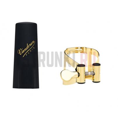 Лигатура для саксофона-сопрано металлическая, позолоченная, с одним винтом Vandoren LC56DP M/O