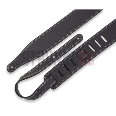 Ремень для гитары, кожаный, черный, Levy's M17BDS-BLK Deluxe Series