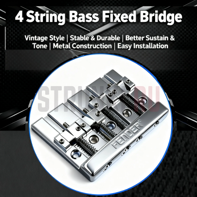 Бридж для бас гитары Fender copy хром