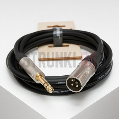 Кабель микрофонный, XLRM-6.35мм стерео, 1м, SHNOOR MC226-XMJS-1m
