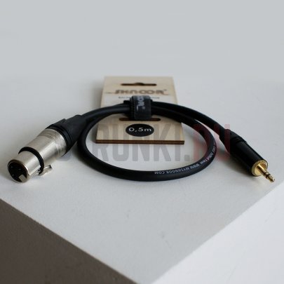 Кабель соединительный XLR3f-3.5мм, стерео, 50см, SHNOOR MJXF-0,5m