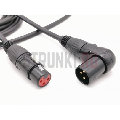 Кабель микрофонный XLR-M-F, прямой/угловой, 7м, ZZcable E62-XLR-MR-F-0700-0
