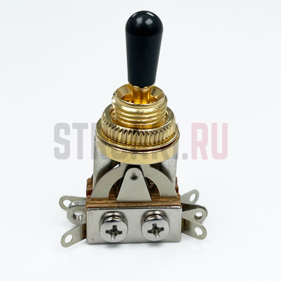 Переключатель 3х позиционный AxLabs AX-TS-3W-6P-G, Gold