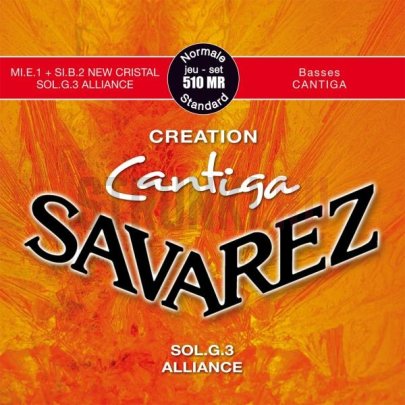 510MR Creation Cantiga Комплект струн для классической гитары, норм.натяжение, посеребр, Savarez