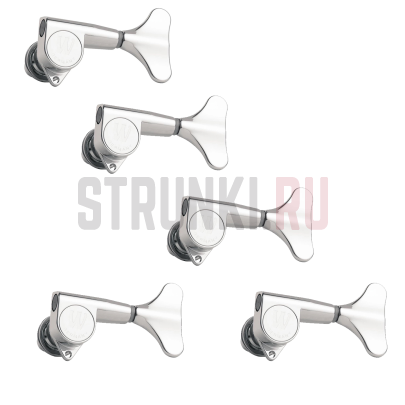 Колки 5 в линию для бас-гитары Warwick, хром