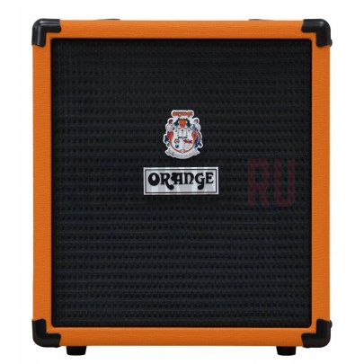 Комбо для бас-гитары 25 Вт, 8", встроенный тюнер, Orange CRUSH BASS 25 BK, черный