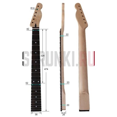!!!УЦЕНКА!!! Гриф для электрогитары Telecaster, кленовый, 22 лада, Bestwood TL M3 Matte