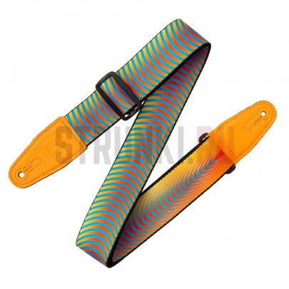 Ремень для гитары, полиэстер, Levy's MP2OI-003 Optical Illusion Series, звуковой удар