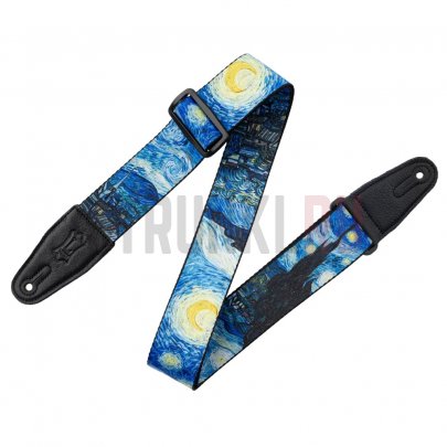 Ремень для гитары, полиэстер, Levy's MP2MSP-001 Masterpiece Series, звёзды