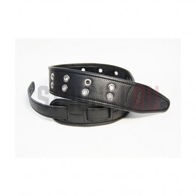 Ремень для гитары, кожаный, Fidel FL7000001CU Leather Custom, черный