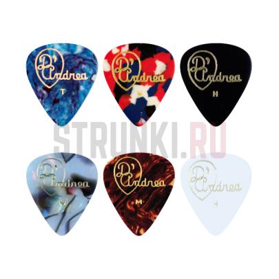 Набор медиаторов D'Andrea TCC351.071MD Classic Celluloid, 0,71 мм, упаковка 12 шт.