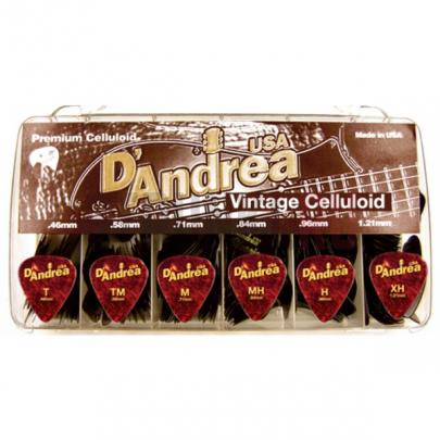 Набор медиаторов D'Andrea 11-351 GAUGED, 6 толщин, коробка 432 шт.