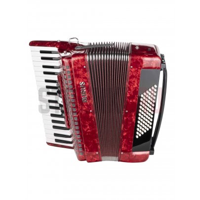 Аккордеон 34/72/5, красный, с футляром, Aurus JH2022-RED