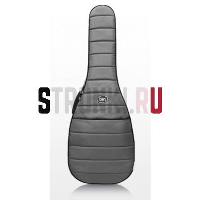 Чехол для акустической гитары, серый, BAG&music BM1067 Semi Acoustic Pro