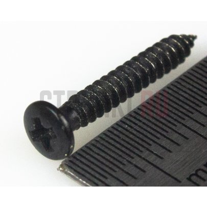 PARTSLAND WO2418BK, cаморез для рамок хамбакера (2.6x18mm), 4 штуки