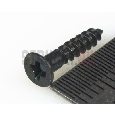 HOSCO PSH-08B, саморез для рамок хамбакера (2.4 x 13 мм), черный, 4 штуки