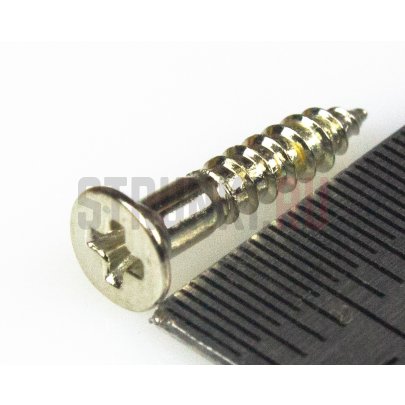 HOSCO PSH-08N, саморез для рамок хамбакера (2.4 x 13 мм), никель, 4 штуки