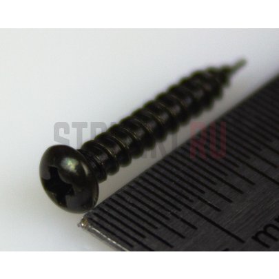 PARTSLAND WR2515BK, cаморез для рамок хамбакера (2.5x15mm) , 8 штук