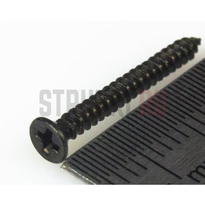 PARTSLAND WF2.2_2X19-BK, cаморез для рамок хамбакера (2.2x19mm), черный, 8 штук