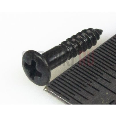 HOSCO PS-08B, саморез для панелей и рамок звукоснимателя (2.4 x 13 мм), черный, 8 штук