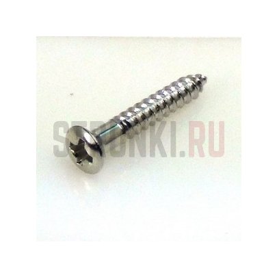HOSCO PS-09N, саморез для рамок звукоснимателя (2.4 x 16 мм), никель, 8 штук