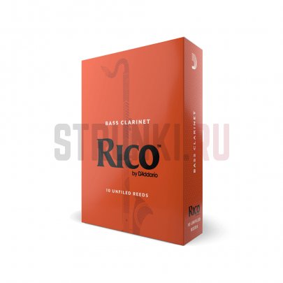 Трости для кларнета бас, размер 2.0, 10шт, D'Addario REA1020 Rico