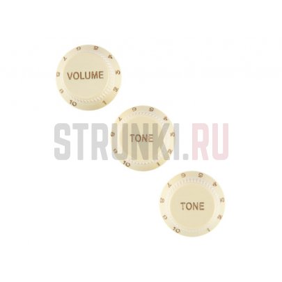 Комплект из 3 ручек громкости и тона Stratocaster с улучшенным хватом Soft Touch, Fender 099-2008-000