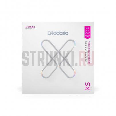 Комплект струн для бас-гитары, никелированные, 45-100, D'Addario XSB45100 XS Nickel