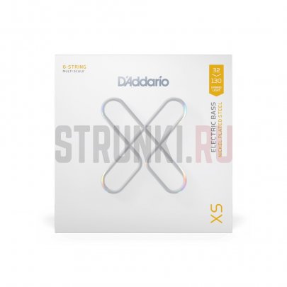 Комплект струн для 6-струнной бас-гитары, никелированные, 32-130, D'Addario XSB32130MS XS Multiscale