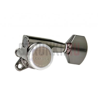 Колки локовые 3+3 с ручным зажимом, Gotoh SG381-MG-T-07-CK-(L3+R3), cosmo black