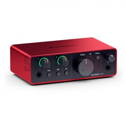 Комплект Аудио интерфейс USB, микрофон, наушники, Focusrite Scarlett-Solo-Studio-4th
