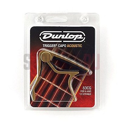 Каподастр DUNLOP 83CG для акустической гитары, золото