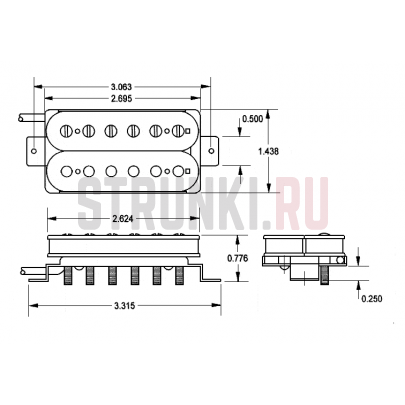 Звукосниматель Seymour Duncan Alnico II Pro APH-1N, хамбакер, нековый, чёрный