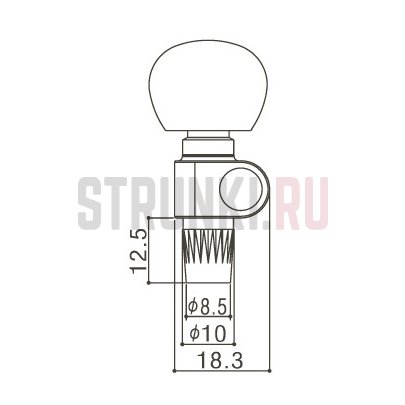 Колки для банджо, GOTOH SPBJ-4-PW-N PLANETARY BANJO TUNERS, никель