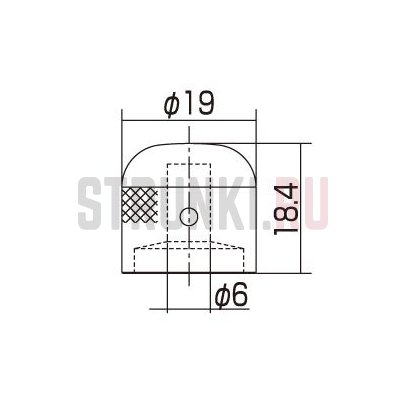 Ручка потенциометра Gotoh VK1-19, Dome style, универсальная, хром