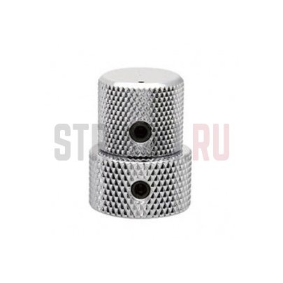 Ручка потенциометра Gotoh VK15T/18T, Dome style, метрическая, двойная, хром