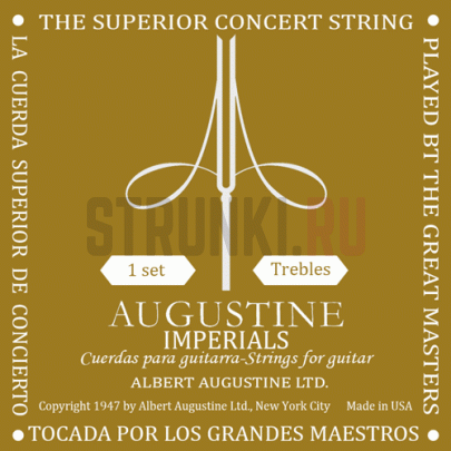 Струны для классической гитары Augustine Imperial Trebles, 3 первых струны