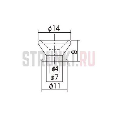 Комплект из 2х креплений ремня, средние GOTOH EP-B2, золото
