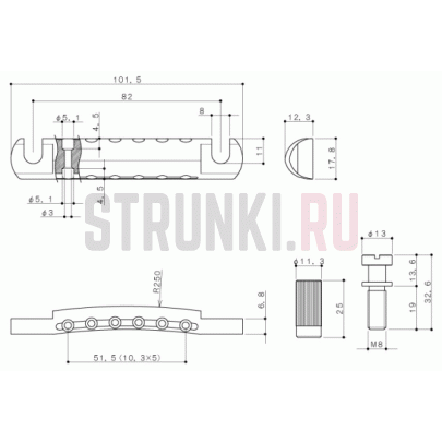 Струнодержатель GOTOH GE101A, черный