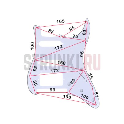 Панель HSS для оригинального Fender Stratocaster US/Mexico, Musiclily MX0311, трехслойная черная