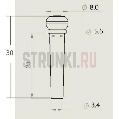Musiclily MX0741 Втулки (бобышки) для акустической гитары. Черное дерево со вставкой из натурального перламутра 6шт.