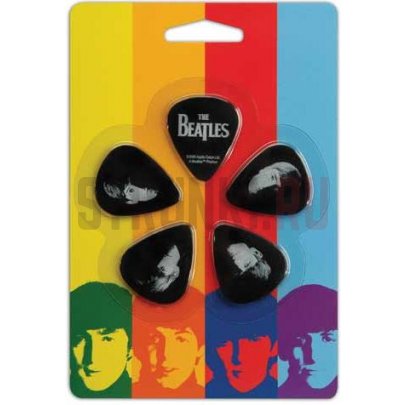 Набор медиаторов Planet Waves The Beatles Faces 1CBK4-10B2, упаковка 10 шт.