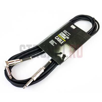 Кабель инструментальный LEEM CL-15 4.5м. (прямой-угловой)