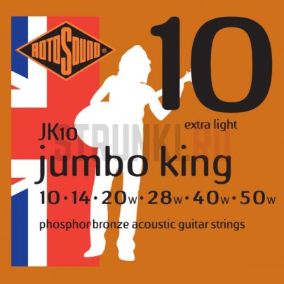 Струны для акустической гитары Rotosound JK10 Phosphor Bronze 10-50