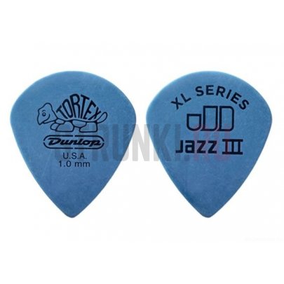 Медиатор Dunlop 498R1.0 Tortex Jazz III XL, 1 мм, 1 шт.