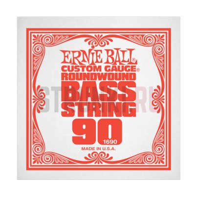 Одиночная струна для бас-гитары Ernie Ball 1690 Custom Gauge 90