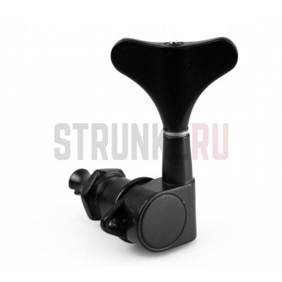 Колки 4 в линию реверсные для бас-гитары CARAYA MB-1002-BK, черные