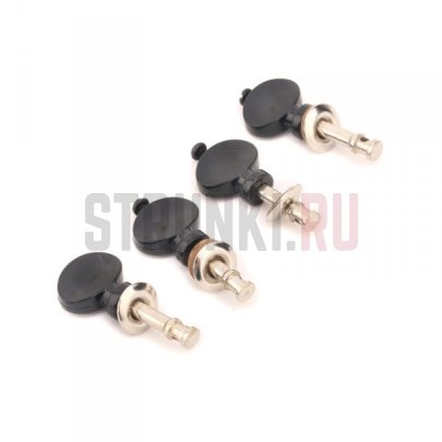 Колки 2+2 для укулеле, Musiclily MX0820, хром + черная шляпка