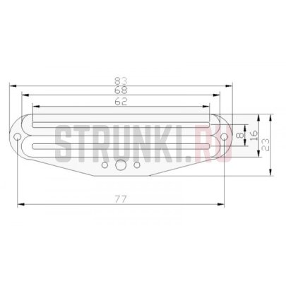 Звукосниматель Musiclily MX0448, хамбакер рельсовый, черный